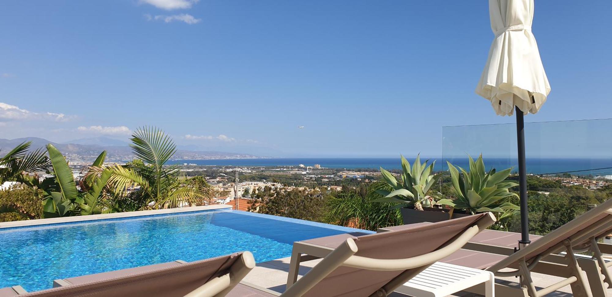 Spectacular Sea View Infinity Pool Villa Alegria For 10 By Happyplace Malaga Exterior photo